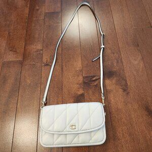 Coach Hayden quilted pillow chalk leather crossbody bag